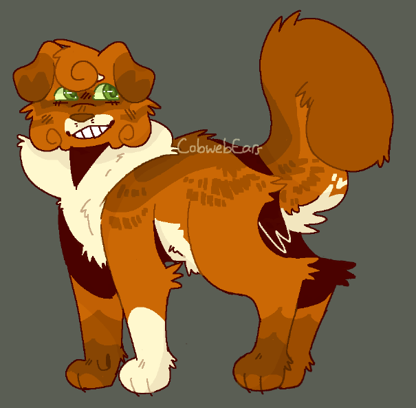 A drawing of Warrior Cats character Squirrelflight.